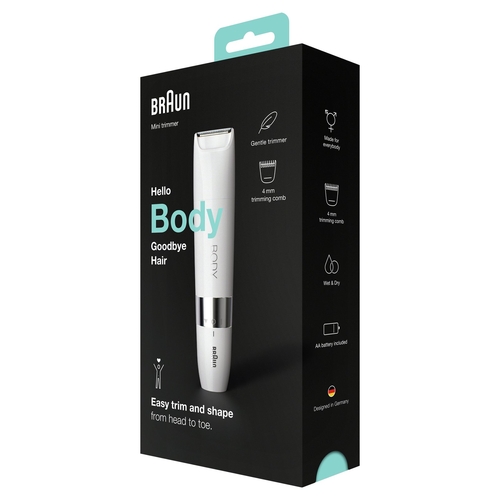 BRAUN BODYGROOM BS-1000 Blanco - Depiladora Pilas AA