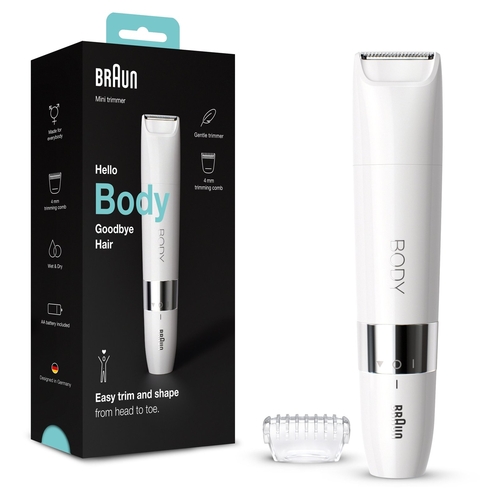 BRAUN BODYGROOM BS-1000 Blanco - Depiladora Pilas AA