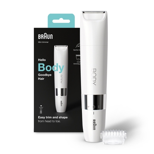 BRAUN BODYGROOM BS-1000 Blanco - Depiladora Pilas AA