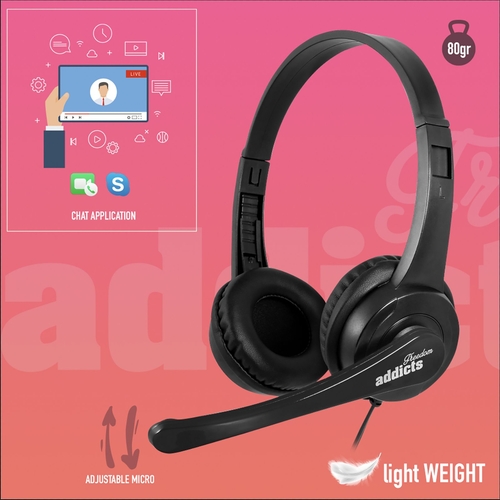 NGS VOX505 - Auricular Diamena Estéreo USB 1.5M    