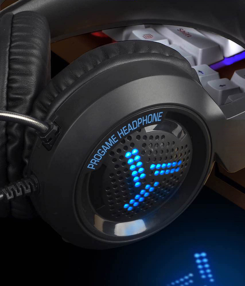 Omega VH8020 HI-FI - Auriculares Gaming LED Micrófono