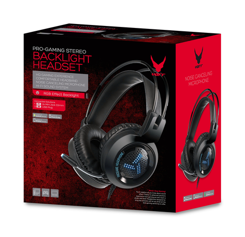 Omega VH8020 HI-FI - Auriculares Gaming LED Micrófono