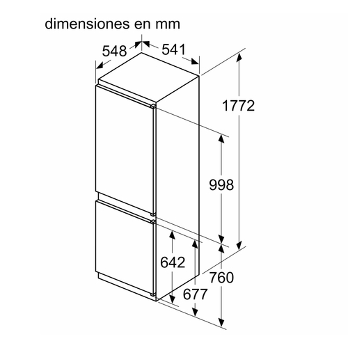 BALAY 3KIE734F Integrable - Frigorífico Combi Mixto 