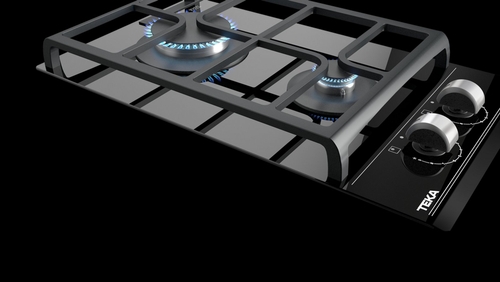 TEKA GZC 32300 XB CRISTAL NEGRO  - Placa de Gas 30CM BUTANO 