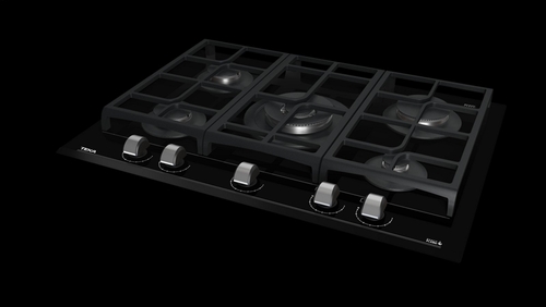 TEKA GZC 75330 XBA cristal negro  - Placa de Gas 70cm butano