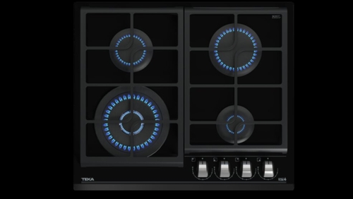 TEKA GZC 64320 XBA CRISTAL NEGRO  - Placa de Gas 60CM BUTANO