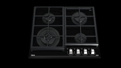 TEKA GZC 64320 XBA CRISTAL NEGRO  - Placa de Gas 60CM BUTANO