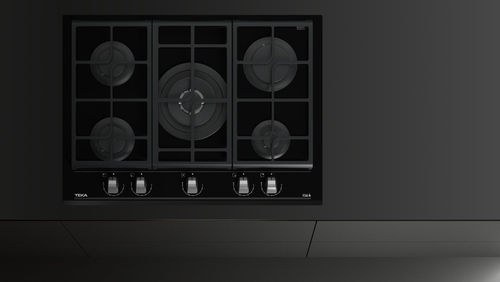TEKA GZC 75330 XBA cristal negro  - Placa de Gas 70cm butano