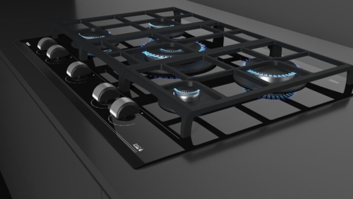 TEKA GZC 75330 XBA cristal negro  - Placa de Gas 70cm butano