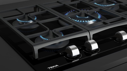 TEKA GZC 75330 XBA cristal negro  - Placa de Gas 70cm butano