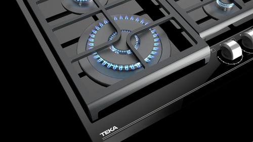 TEKA GZC 64320 XBA CRISTAL NEGRO  - Placa de Gas 60CM BUTANO