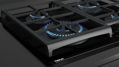 TEKA GZC 64320 XBA CRISTAL NEGRO  - Placa de Gas 60CM BUTANO
