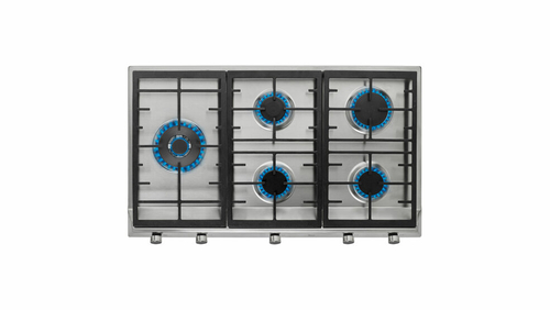 TEKA EX 90.1 5G AI AL DR LEFT CI INOX  - Placa de Gas 86CM BUTANO 