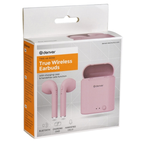DENVER TWE-46 Rosa - Auricular Inalámbrico Sin cable