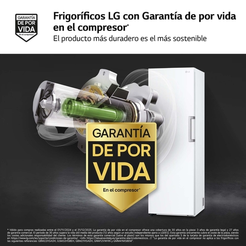 LG GFT41SWGSZ Blanco - Congelador Vertical NoFrost