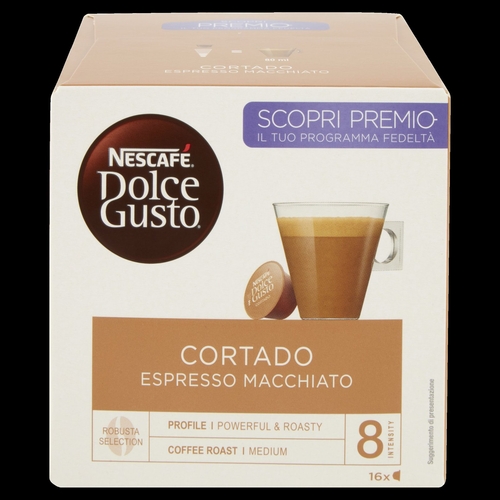 DOLCEGUSTO CORTADO ESPRESSO MACCHIATO - Cápsulas de café 16 Unidades