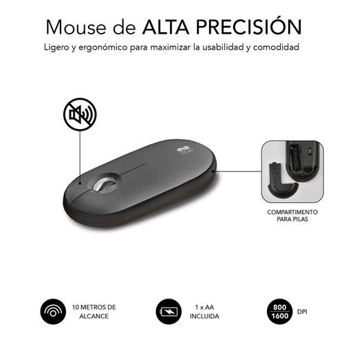 Subblim Pure Combo Grey - Teclado y Ratón
