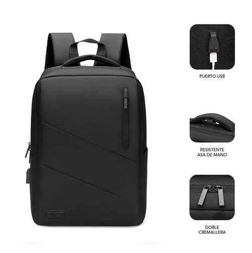 SUBBLIM CITY 15.6" - Mochila Negro
