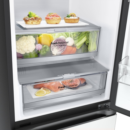 LG GBB72TW9DQ Cristal Blanco Crema - Frigorífico Combi NoFrost