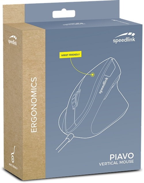 Speedlink Piavo Vertical - Ratón Ergonómico Negro