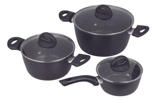 JATA FUJI BC-3 Negro - Batería de Cocina 3 Piezas