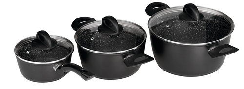 JATA FUJI BC-3 Negro - Batería de Cocina 3 Piezas