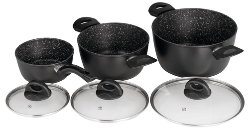 JATA FUJI BC-3 Negro - Batería de Cocina 3 Piezas