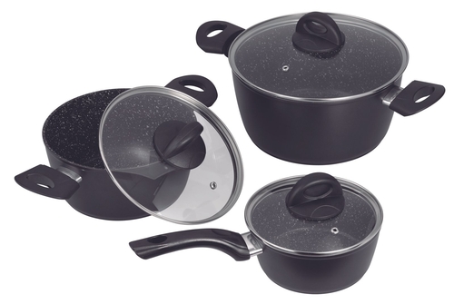 JATA FUJI BC-3 Negro - Batería de Cocina 3 Piezas