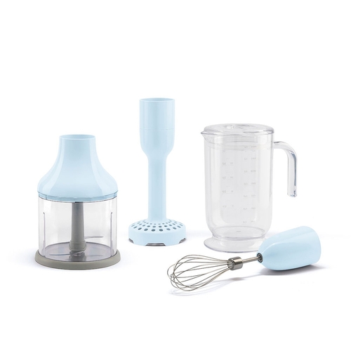  Set de 4 Accesorios Smeg HBAC11PB Azul Batidor Picadora Pasapurés Vaso