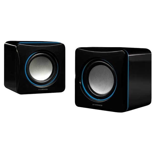 VIVANCO 31925 ESTÉREO Negro-Azul - Altavoz Portátil 2W