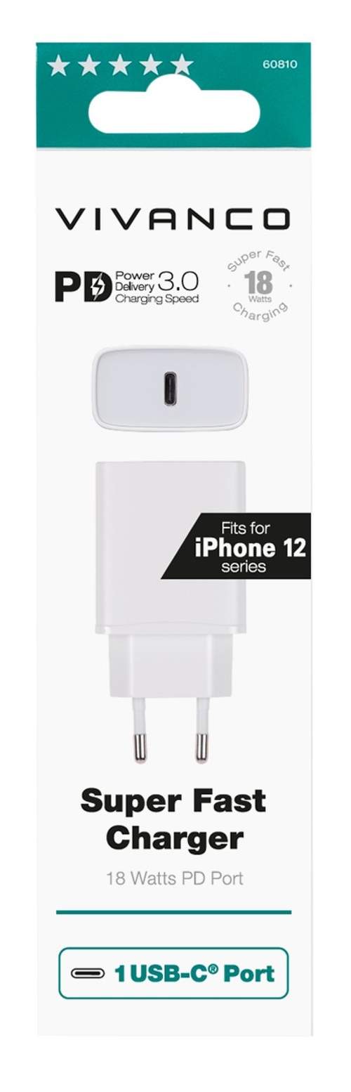 VIVANCO BL-60810 Blanco - Cargador 18W