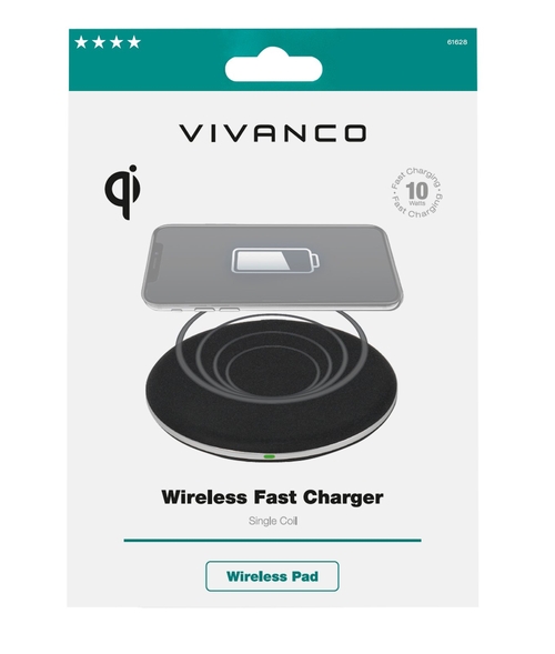 VIVANCO Base 61628 Negro - Cargador 10W