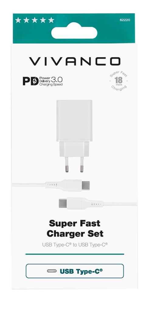 VIVANCO BL-62220 blanco - Cargador 18W