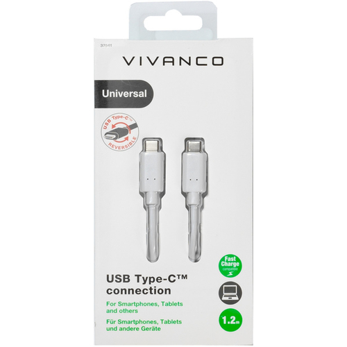 VIVANCO USB 2.0 37561 Blanco - Adaptador USBC-USBC