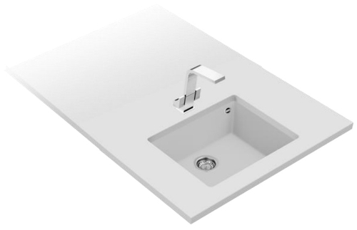 Fregadero Teka SQUARE 50.40 TG BLANCO Tegranite 1 Seno