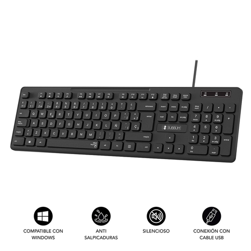 SUBBLIM SUBKBC-0SSK50 - Teclado Negro