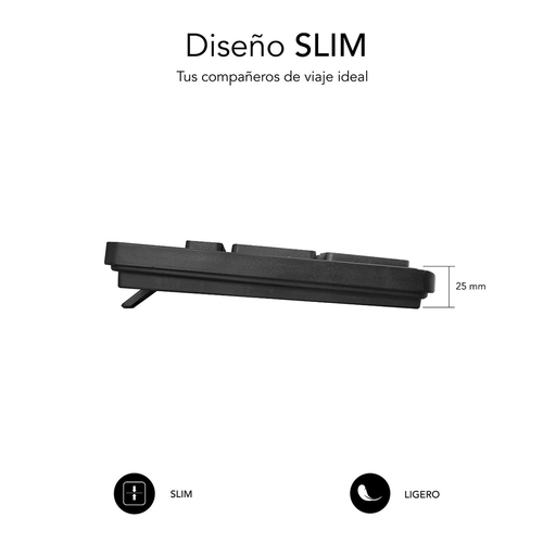 SUBBLIM SUBKBC-0SSK50 - Teclado Negro