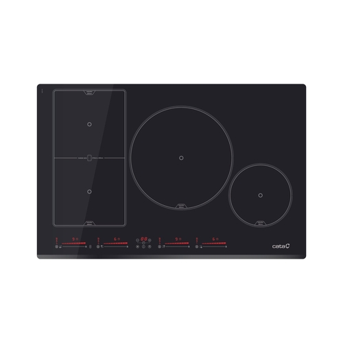 CATA INSB-8021-BK Negro 80CM - Vitrocerámica de Inducción 4 Fuegos