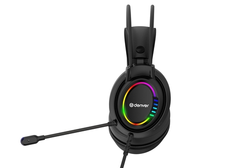 DENVER GHS-130 Negro - Auricular de Diadema Con Cable