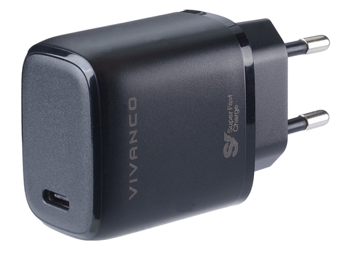 VIVANCO SUPER FAST 63137 - Cargador Negro