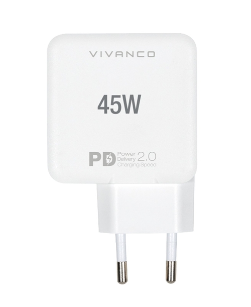 VIVANCO SF-USB-C2 Blanco - Cargador 20W+25W