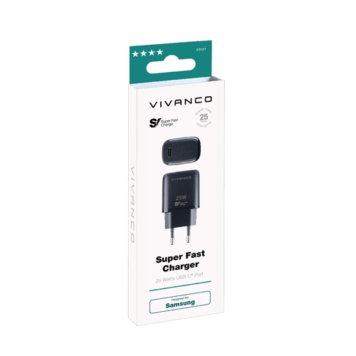 VIVANCO SUPER FAST 63137 - Cargador Negro