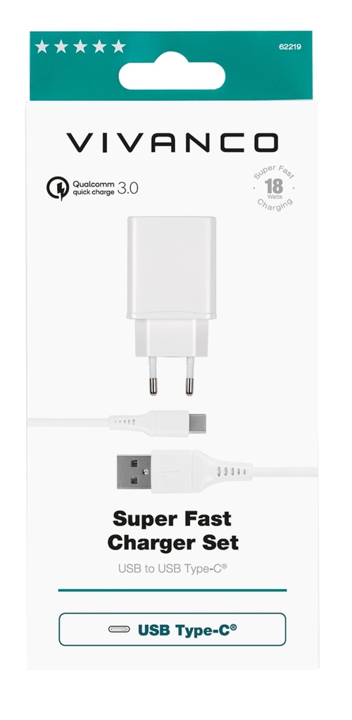 VIVANCO 62219 18W Blanco - Cargador + Cable