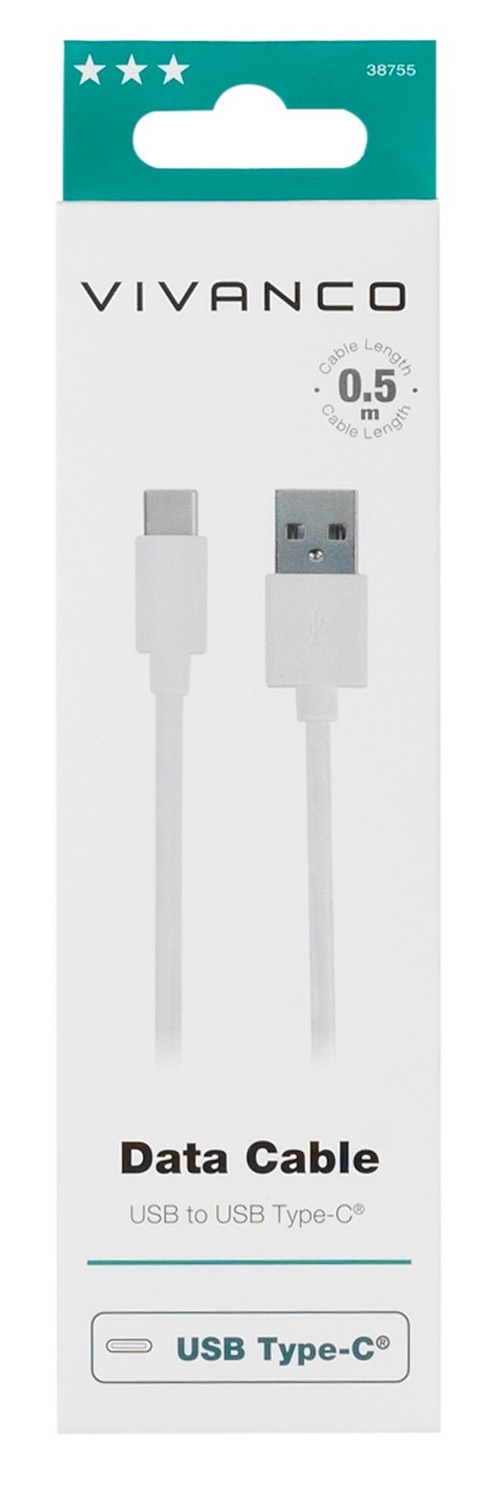 VIVANCO 38755 USB A 2.0 - Cable Blanco