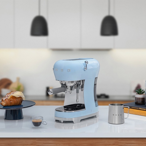 SMEG ECF-02-PBEU Azul Brillante - Cafetera Express 1350W