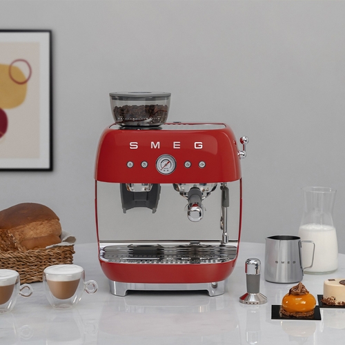 SMEG EF-03-RDEU Rojo Brillante - Cafetera Superautomática 1650W