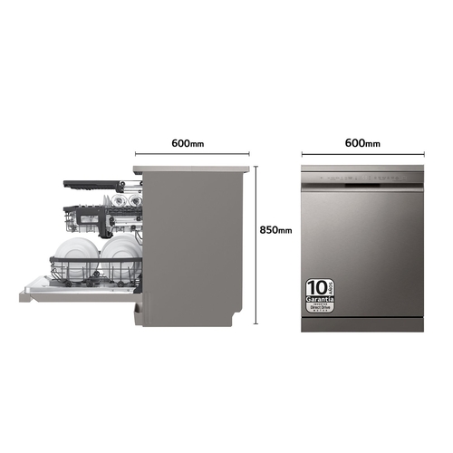 LG DF-355-FP INOX - Lavavajillas 60CM 14 Servicios