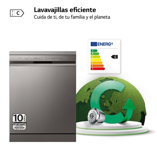 LG DF-355-FP INOX - Lavavajillas 60CM 14 Servicios