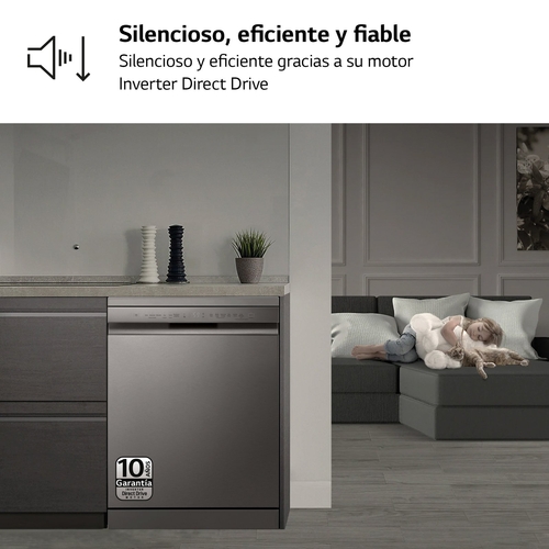 LG DF-355-FP INOX - Lavavajillas 60CM 14 Servicios
