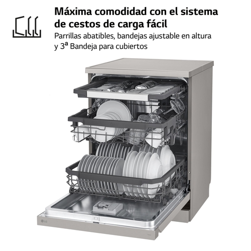 LG DF-355-FP INOX - Lavavajillas 60CM 14 Servicios